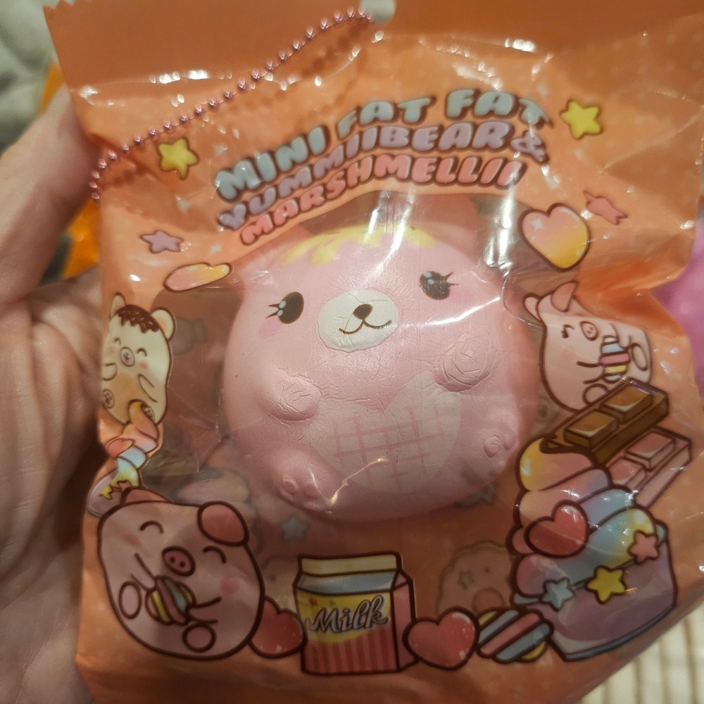 Creamiicandy Squishies Mini Fat Fat Yummiibear Squishy Pink Scented New NIP